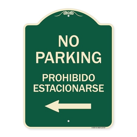 No Parking Prohibido Estacionarse Heavy-Gauge Aluminum Architectural Sign